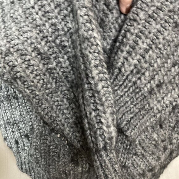 Elsamanda Open Front Chunky Alpaca Wool Blend Oversized Sweater Made In Italy-L - Picture 8 of 16